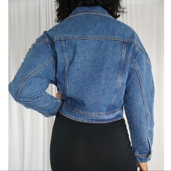 MARCY BLUE DENIM BIKER JACKET - Picture 4 of 4